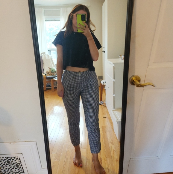 Brandy Melville John Galt Gingham Tilden Pants, One Size - Picture 2 of 10